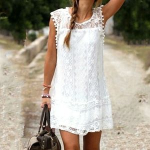 Zanzea White lace dress 🌸